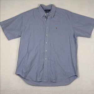 Ralph Lauren Men's Light Chambray Blue Blake Polo Dress Shirt size XL Vintage RL